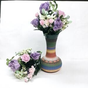 Set of 2 Faux Roses Bouquets